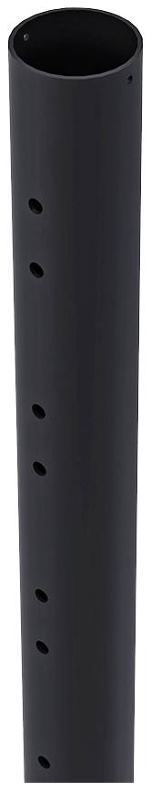 Un tuyau noir vertical percé de plusieurs trous sur le côté.