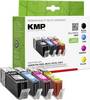 KMP Encre remplace Canon PGI-550PGBK XL, CLI-551C XL, CLI-551M XL, CLI551Y XL compatible pack bundle noir, cyan, magenta, jaune C89V 1518,0050