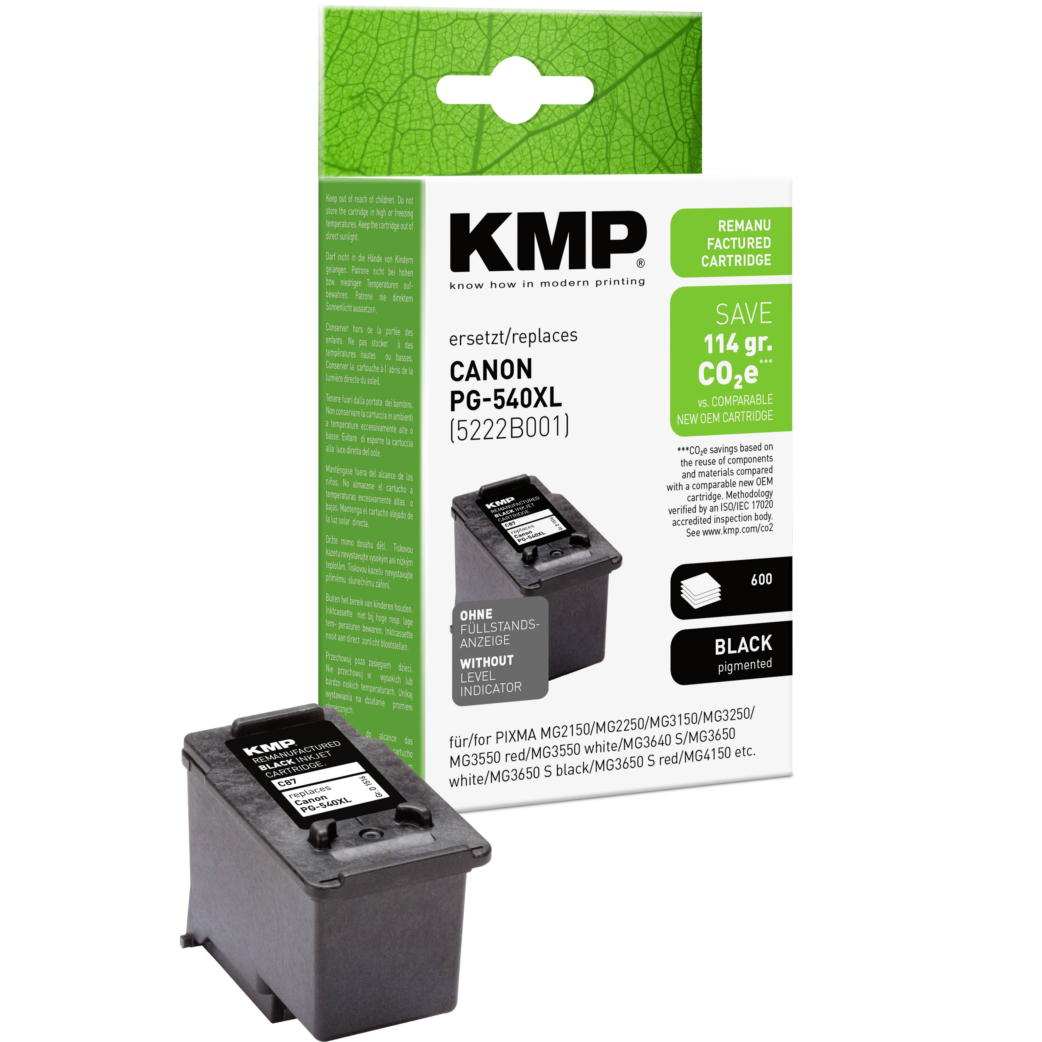 KMP Encre remplace Canon PG-540 XL compatible noir C87 1516,4001