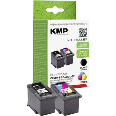 KMP Encre remplace Canon PG-540, CL-541 compatible pack bundle noir, cyan, magenta, jaune C95V 1516,4850