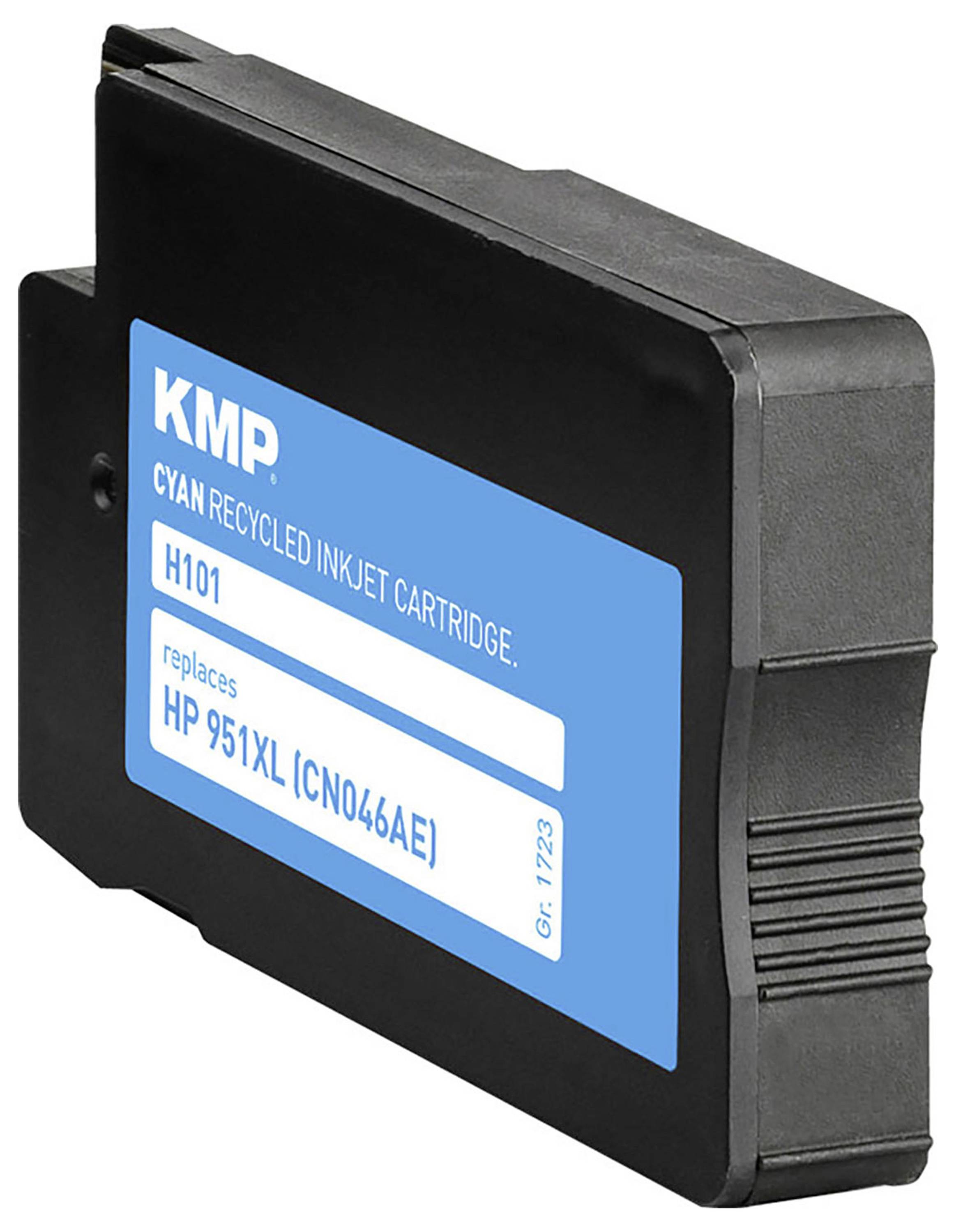 Cartouche d'encre noire pour imprimante à jet d'encre KMP cyan cartouche d'encre recyclée H101, remplace HP 951XL cyan