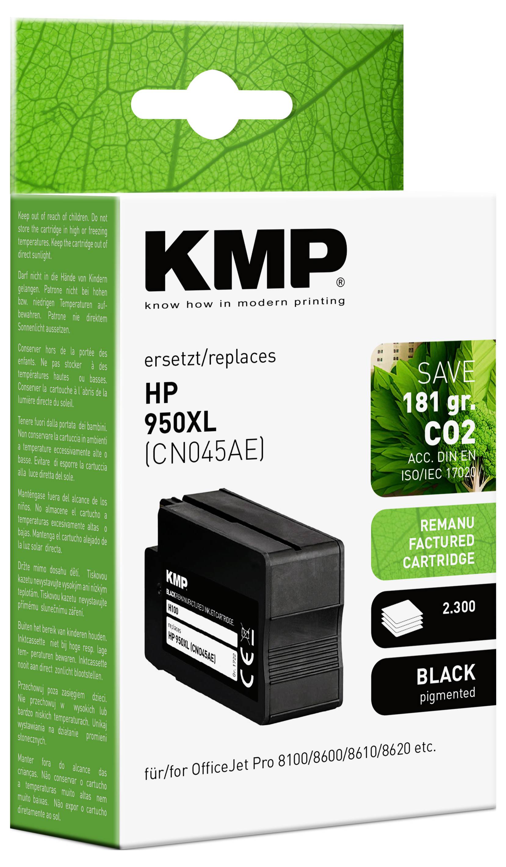 KMP Encre remplace HP 950XL, CN045AE compatible noir H100 1722,4001-1