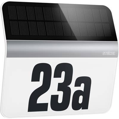 Steinel XSolar LH-N 007140 Eclairage solaire pour numéro de maison   0.03 W blanc froid acier inoxydable
