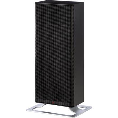 Haut-parleur sur socle noir et argenté, de forme rectangulaire, avec une grille sur la face avant.