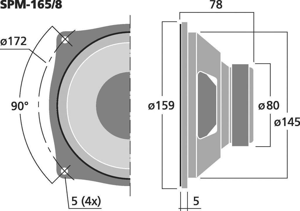 Haut parleur de graves Monacor SPM-165/8-2