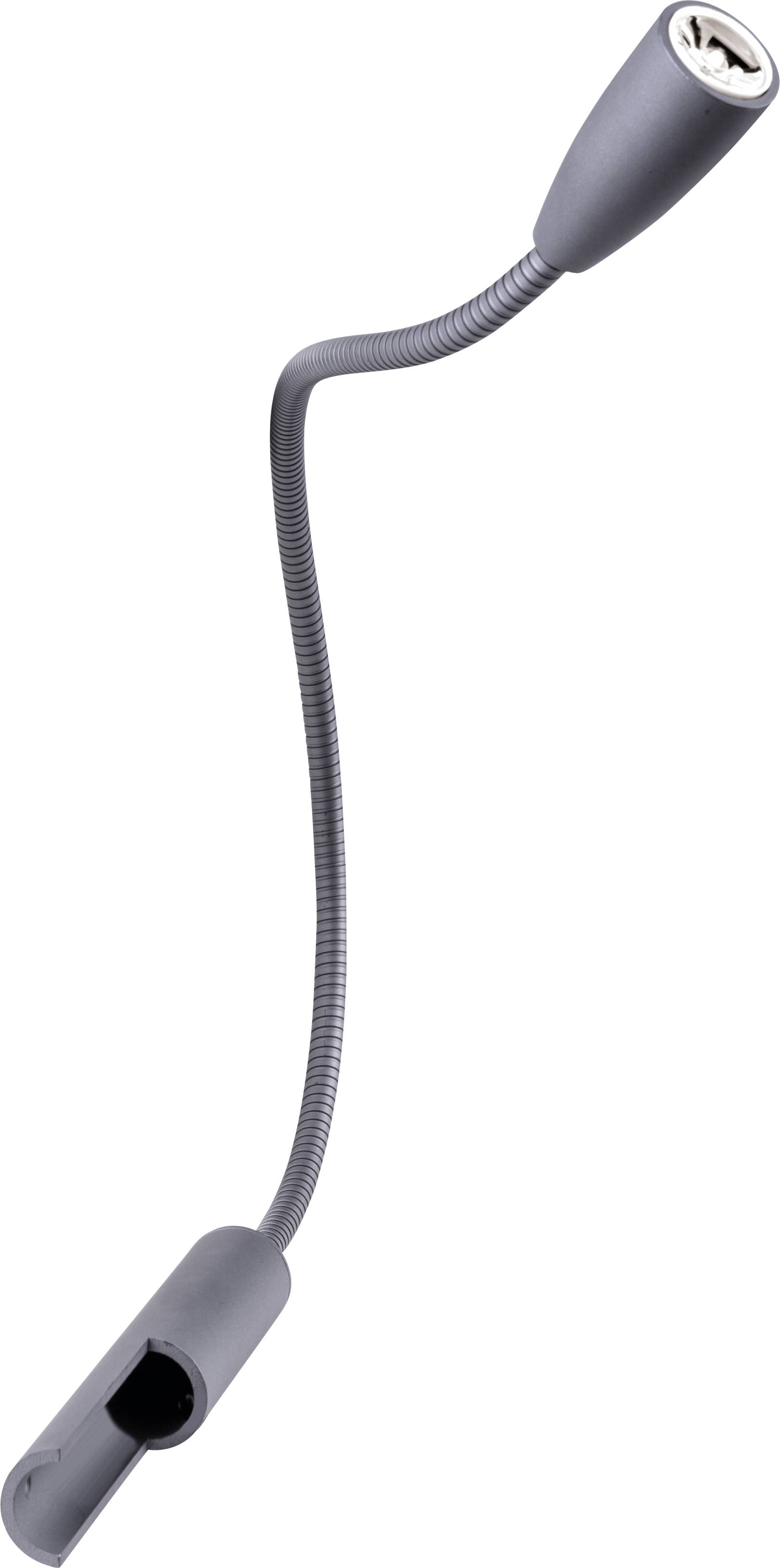 Adaptateur gris flexible avec les deux extrémités ouvertes, adapté pour maintenir un câble ou des objets similaires dans une position flexible.