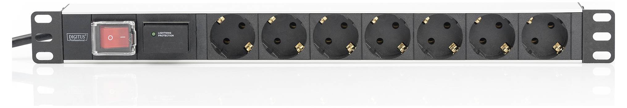 Digitus DN-95407 1 UH 19 pouces prise à contact de protection noir 1 pc(s)-5