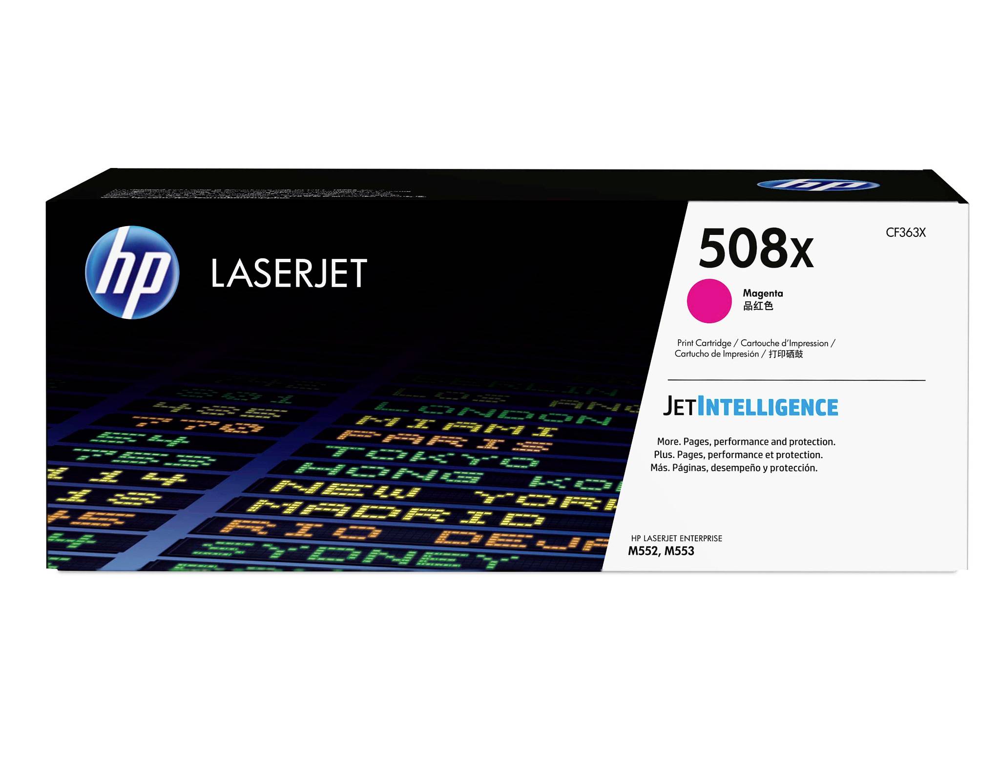 Cassette de toner d'origine HP 508X magenta CF363X