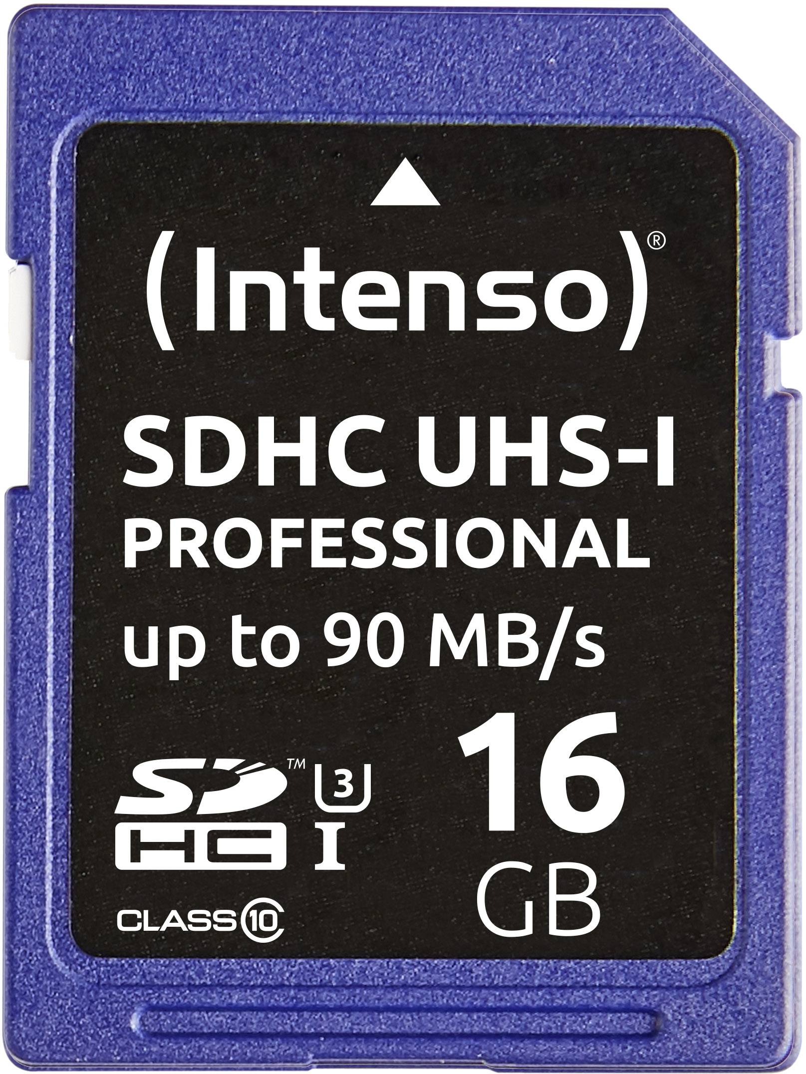 Carte SDHC Intenso Professional 16 GB Class 10, UHS-I | Conrad.fr