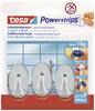 Crochet petit et ovale tesa Powerstrip® tesa 57543-00012-20 chrome 3 pc(s)