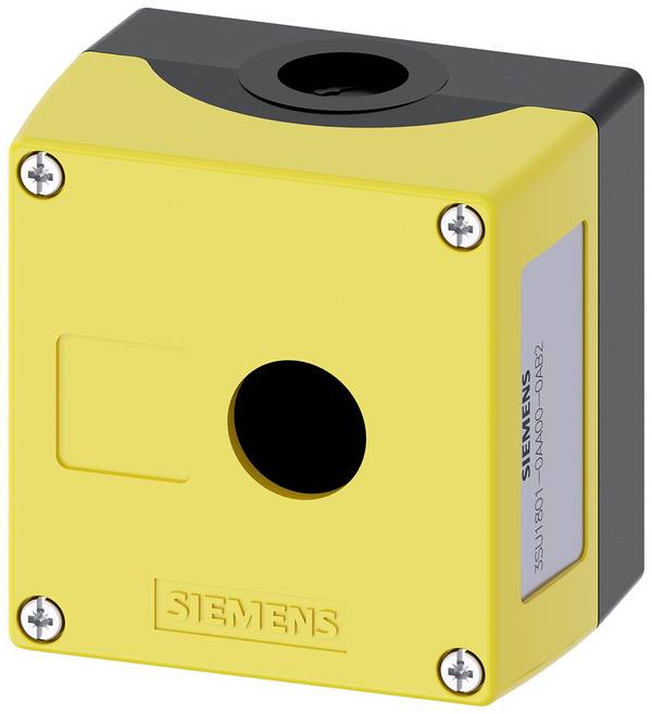 Siemens 3SU1801-0AA00-0AB2 3SU18010AA000AB2 Boîtier vide 1 emplacement (L x l x H) 85 x 85 x 64 mm  jaune 1 pc(s)