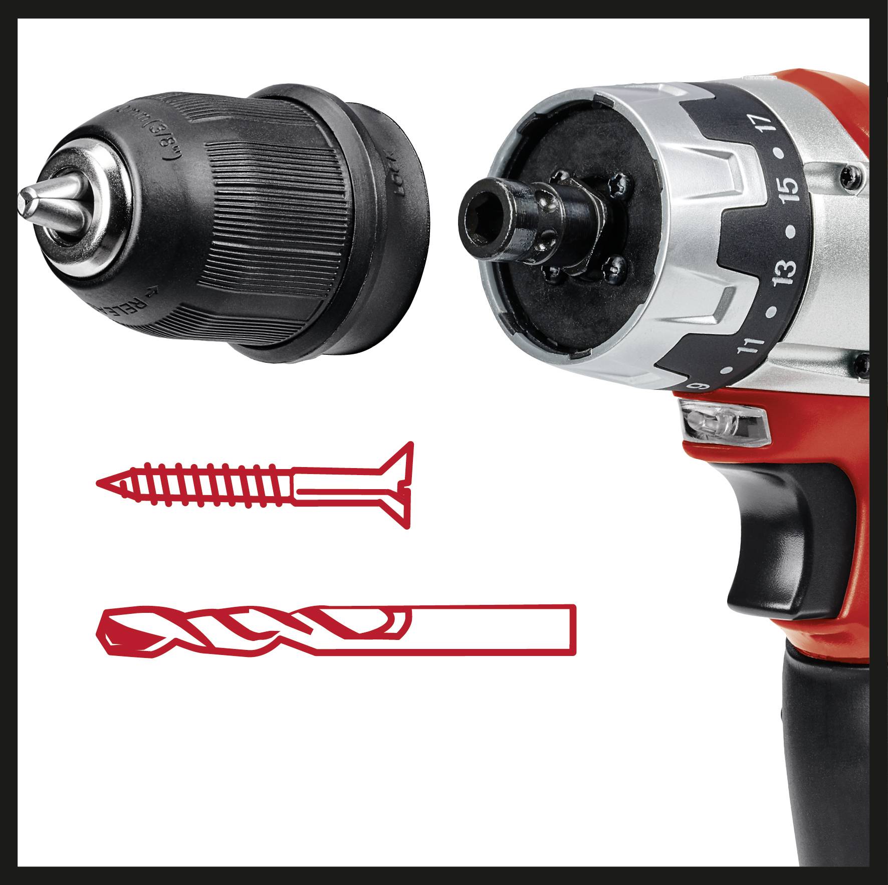 Perceuse-visseuse sans fil Einhell TC-CD 12 Li 4513206 12 V 1.3 Ah Li-Ion + mallette-7