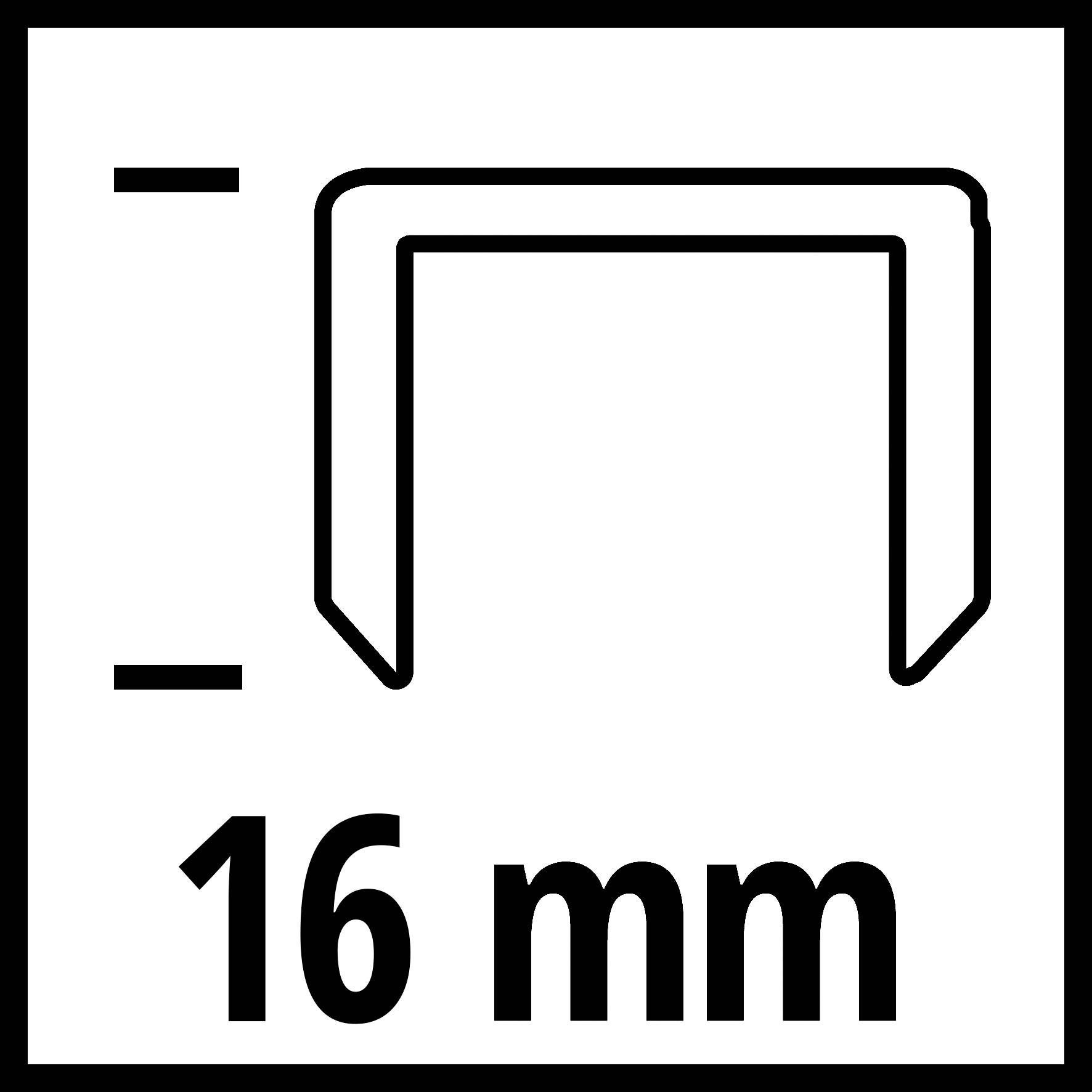 Symbole d'un trombone de 16 mm.