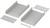 Kit en aluminium composé de deux parties de boîtier, deux plaques de couverture et huit vis, adapté pour le montage de boîtiers électroniques.