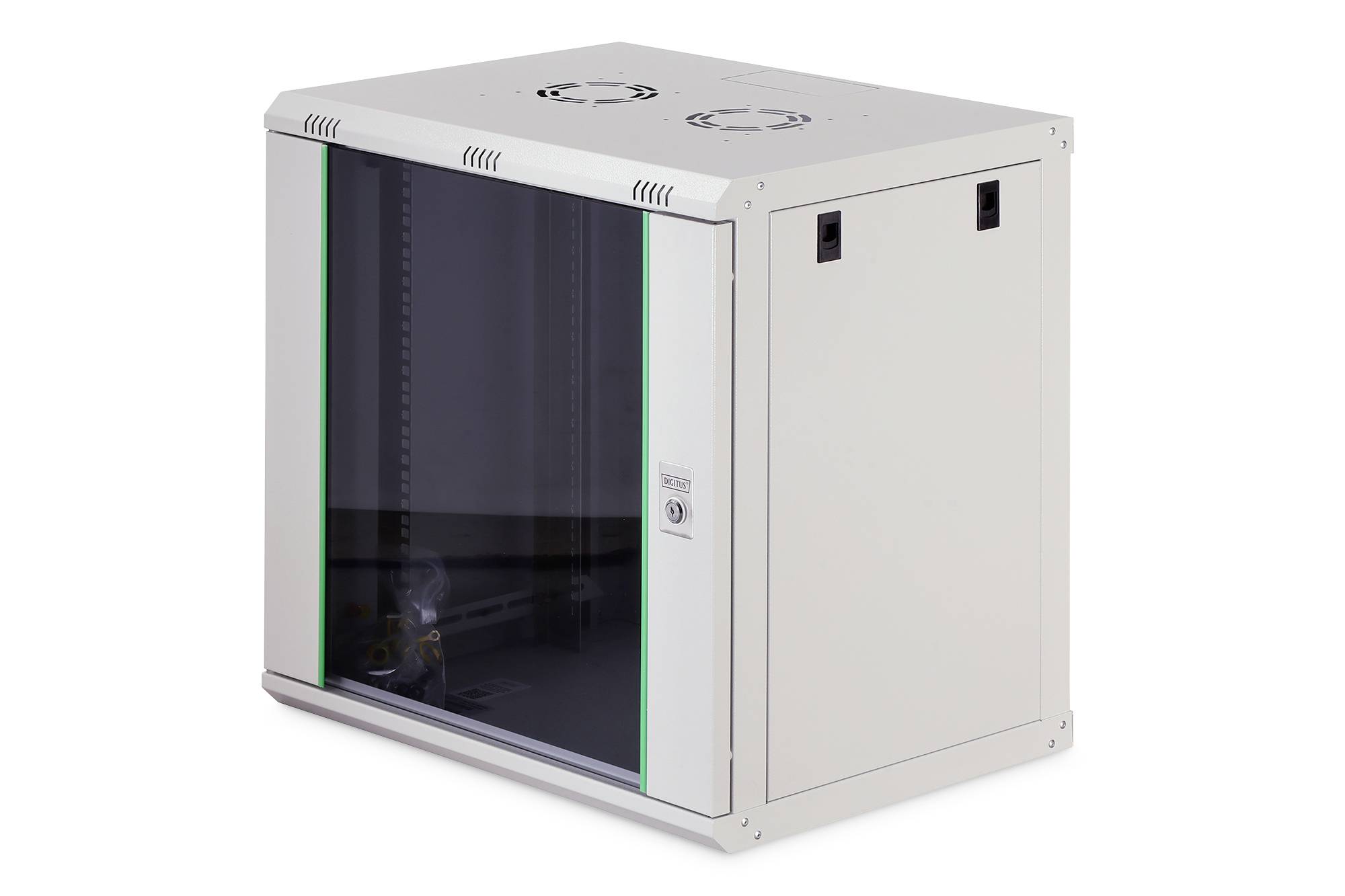 Digitus DN-19 12-U-EC Boîtier mural 19" (l x H x P) 600 x 638 x 450 mm 12 UH gris clair (RAL 7035)