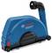 Système d'extraction de poussière « Bosch Professional GDE 230 FC-T » pour meuleuses d'angle avec un corps bleu, un tube noir et un bouton de réglage rouge.