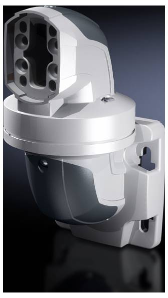 Rittal CP 6206.740 Articulation murale pivotant, inclinable, horizontal aluminium, plastique gris clair (RAL 7035) 1 pc(