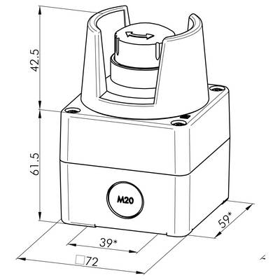 Schlegel SIL_QRSKUVOO Arrêt d'urgence avec collerette de protection, en boîtier 250 V/AC 16 A 2 NF (R) IP65 1 pc(s)-1
