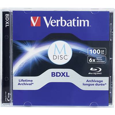 Blu-ray M-DISC vierge Verbatim 98912 100 GB 1 pc(s) jewelcase