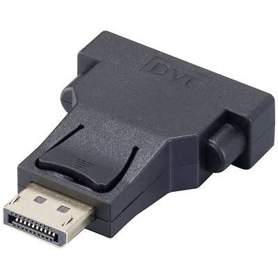 Un adaptateur noir DVI vers HDMI qui transmet des signaux vidéo et audio numériques entre des appareils DVI et HDMI.
