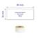 Étiquette de dimensions 89 x 36 mm, portant l'inscription 'Équivaut à Dymo® S0722400 99012', avec un rouleau de telles étiquettes en dessous.