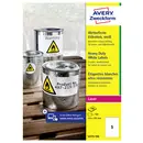 Etiquette plastique Avery-Zweckform L4775-100 210 x 297 mm film de polyester blanc 100 pc(s) fixation permanente