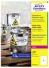 Etiquette plastique Avery-Zweckform L4775-100 210 x 297 mm film de polyester blanc 100 pc(s) fixation permanente