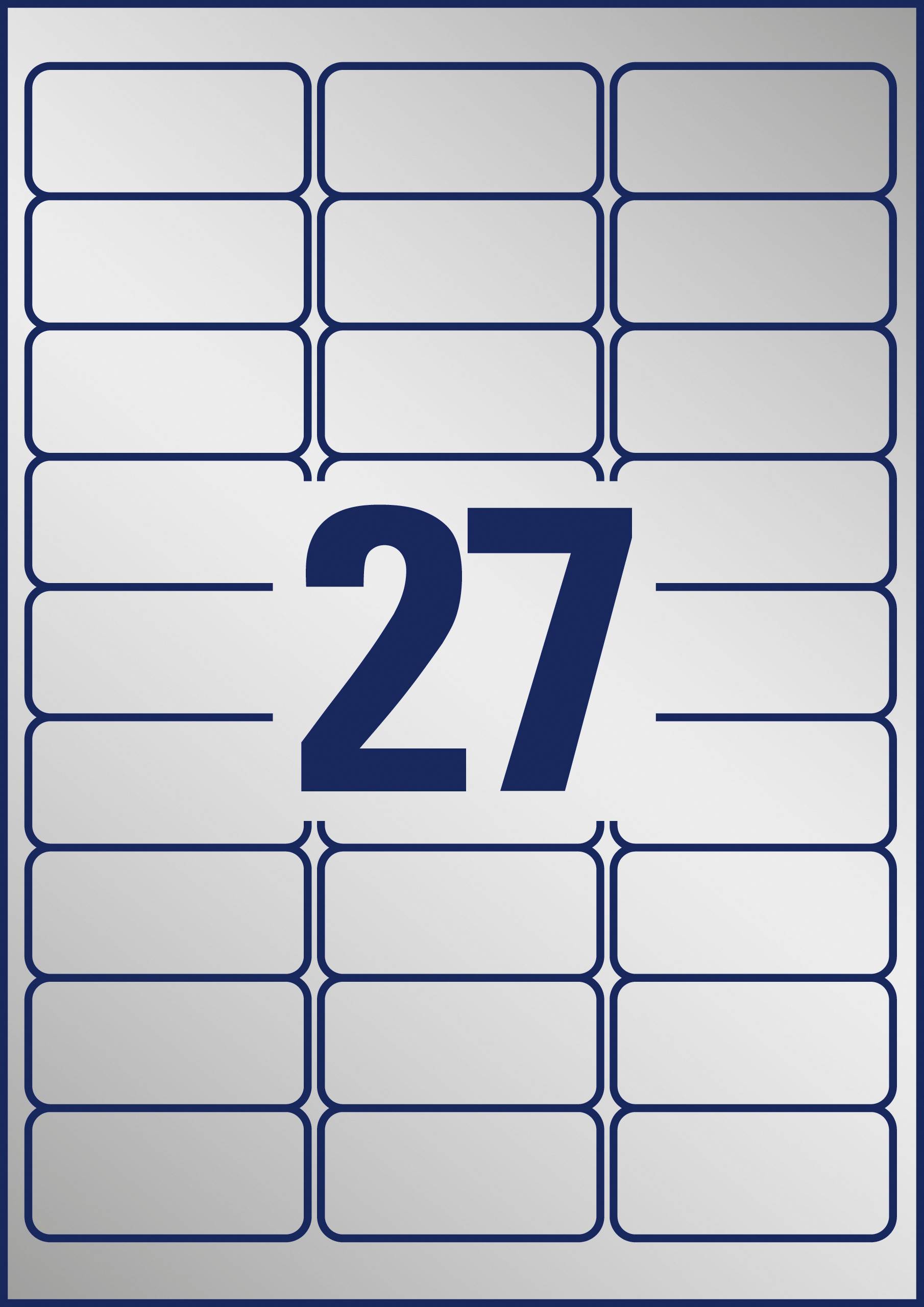 Numéro 27 sur fond blanc, entouré de contours rectangulaires dans un motif de grille.