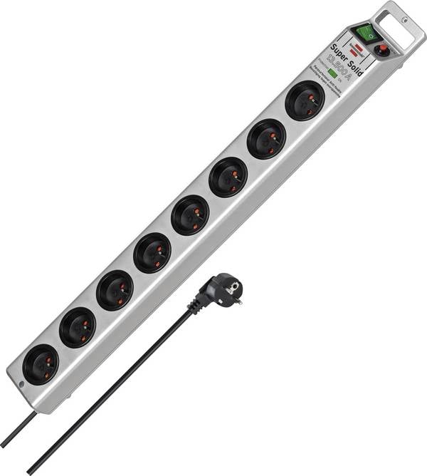 Multiprise avec parafoudre Brennenstuhl 1153344318 x8 argent contact de protection 1 pc(s)