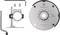 'Lame de scie avec support et vis, adaptée aux scies de table. Comprend une clé hexagonale pour le montage.'