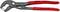 Pince à colliers de tuyau KNIPEX en acier avec poignée rouge. Utilisée pour la fixation de tuyaux. Longueur 250 mm, 'Made in Germany'.