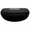 Un étui noir ovale à fermeture éclair, avec le logo blanc 'uvex' sur le dessus, adapté pour le rangement des lunettes de protection.