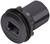 Pièce cylindrique noire avec ouverture hexagonale, probablement un adaptateur ou un embout. Convient pour une utilisation d'outillage.
