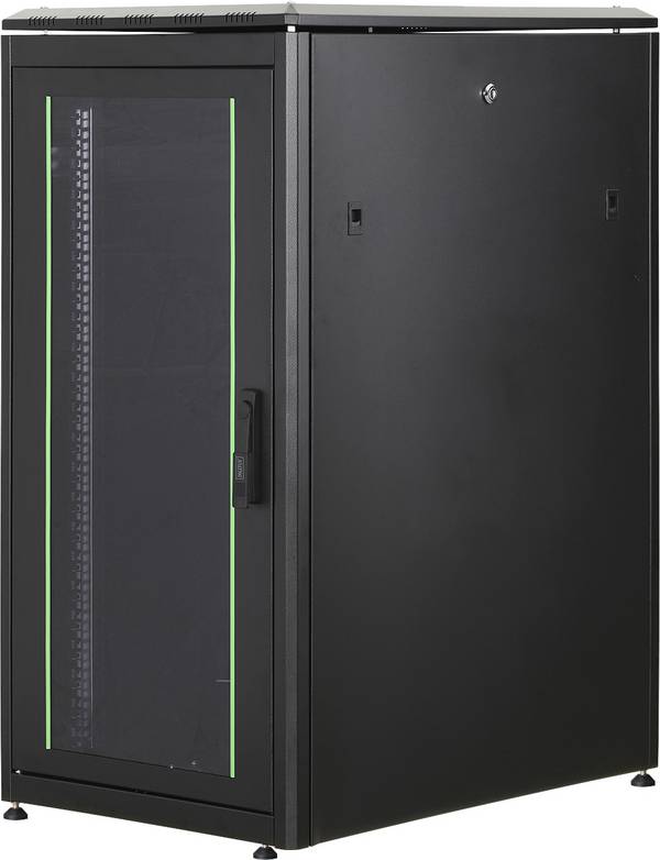 Digitus DN-19 22U-6/8-B-1 Armoire baie de brassage 19" (l x H x P) 600 x 1164 x 800 mm 22 UH noir (RAL 9005)