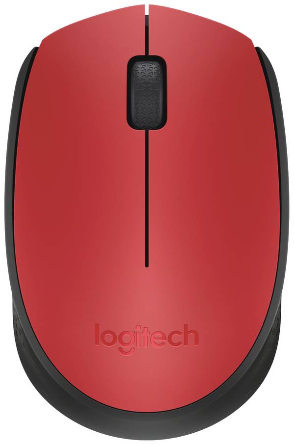 Souris optique Logitech M171 rouge, noir