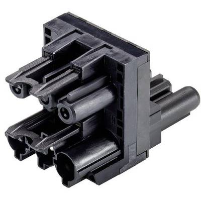 Connecteur en plastique noir à plusieurs broches, typiquement utilisé pour les connexions électriques dans les appareils ou les ordinateurs.