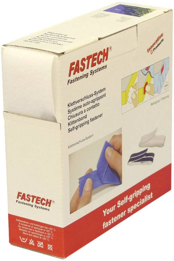FASTECH® B50-STD-L-000010 Bande auto-agrippante à coudre partie velours (L x l) 10 m x 50 mm blanc 10 m