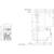 Dessin technique d'un interrupteur électrique avec dimensions et annotations. Présente des vues détaillées de face et de profil.