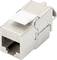 Module Keystone RJ45 en métal avec inscription 'DIGITUS', pour connecter des câbles réseau, compatible avec les normes Cat 6A.