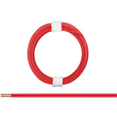  114-00 Fil de câblage  2 x 0.08 mm² rouge 5 m
