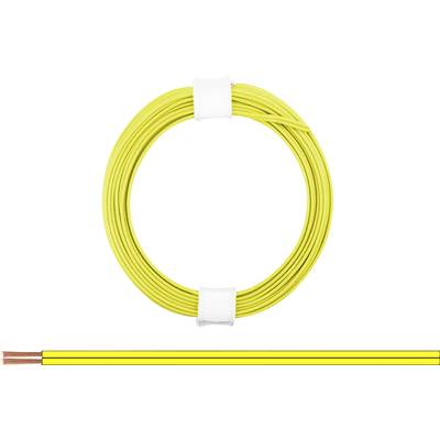  114-33 Fil de câblage  2 x 0.08 mm² jaune 5 m