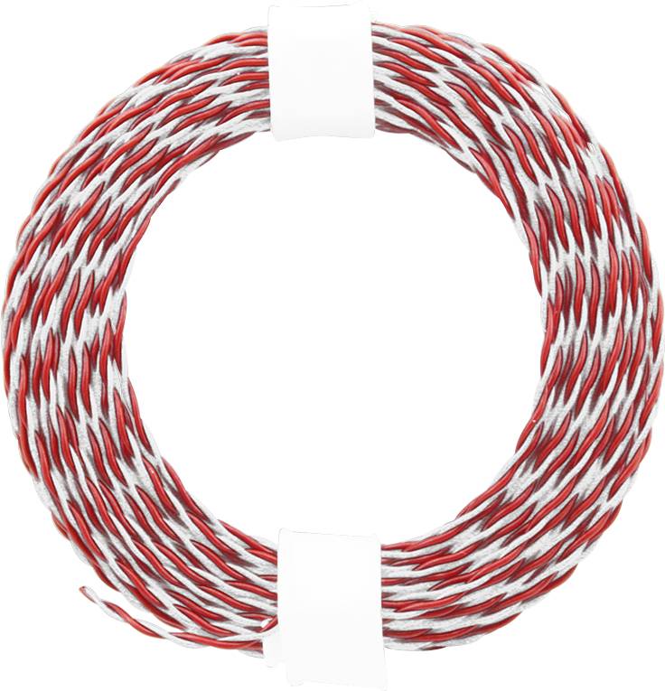 Donau Elektronik 210-05 Fil de câblage 2 x 0.04 mm² rouge, blanc 10 m
