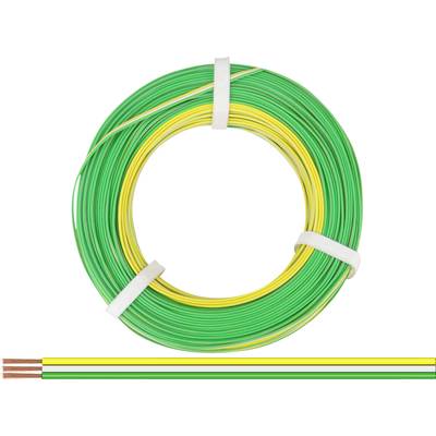  318-354-25 Fil de câblage  3 x 0.14 mm² jaune, blanc, vert 25 m