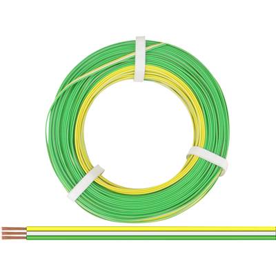  318-354-50 Fil de câblage  3 x 0.14 mm² jaune, blanc, vert 50 m