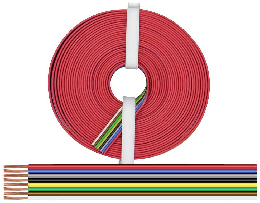 Donau 225-885-10 Elektronik Strand Cable 10m 8x0.25mm² Multicolour