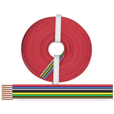  225-885-10 Fil de câblage  8 x 0.25 mm² noir, rouge, bleu, gris, vert, blanc, jaune, marron 10 m
