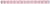 Bande LED lumineuse dans des tons de rose et d'orange, alignée horizontalement.