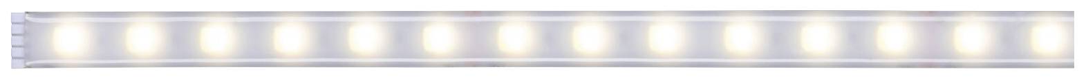 Une bande LED avec des lumières blanches uniformément réparties.