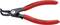 Pince avec poignées rouges, portant l'inscription 'KNIPEX', utilisée pour saisir et couper. Échelle de taille 8-13 mm. Fabriquée en Allemagne.