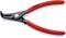 Pince avec poignée rouge et tête noire. Inscription 'Knipex 49 41 A21, Made in Germany'.